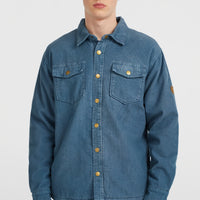 O'Riginals Cord-Overshirt mit Fleecefutter | Mozart Blue