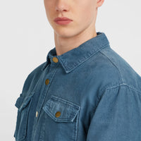 O'Riginals Cord-Overshirt mit Fleecefutter | Mozart Blue