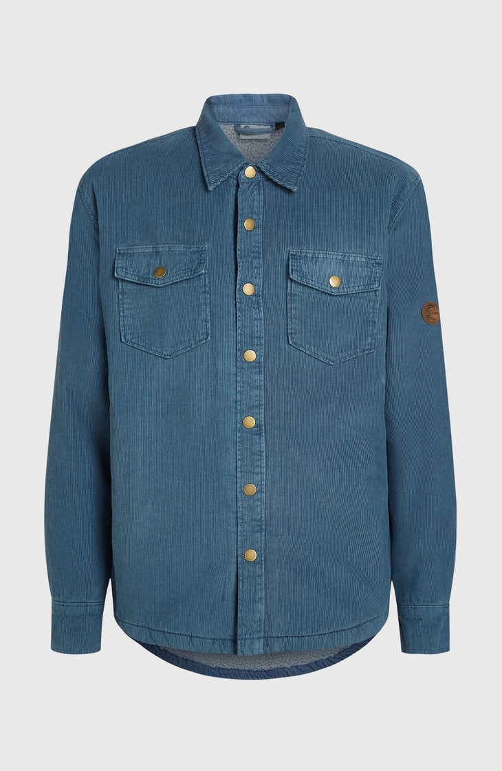 O'Riginals Cord-Overshirt mit Fleecefutter | Mozart Blue