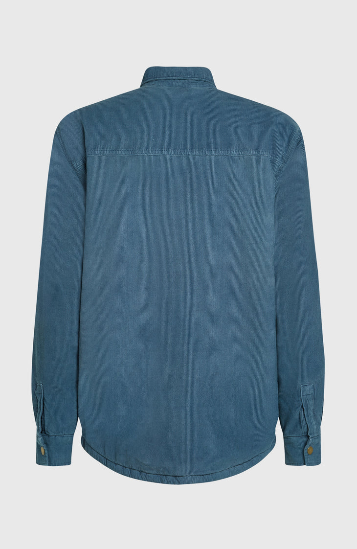 O'Riginals Cord-Overshirt mit Fleecefutter | Mozart Blue