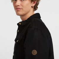 O'Riginals Cord-Overshirt mit Fleecefutter | Black Out
