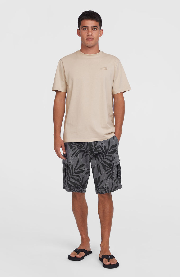 Essentials Cargo-Shorts | Black Dipped Leaves