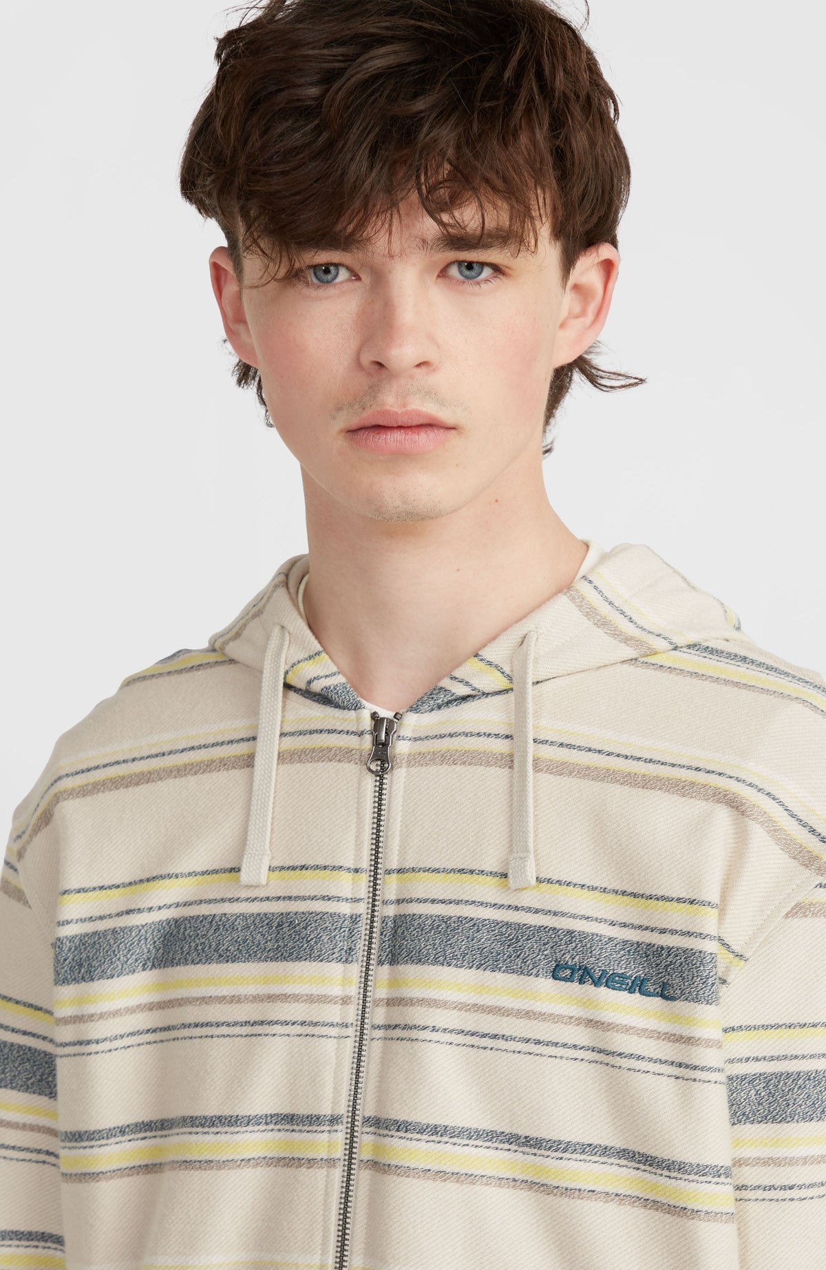 Bavaro Kapuzenjacke mit Reißverschluss | Grey Vintage Stripe