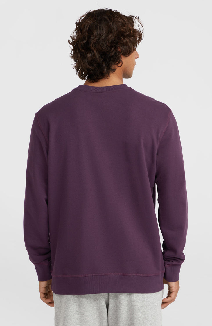 Small Logo Crew Sweatshirt | Aubergine
