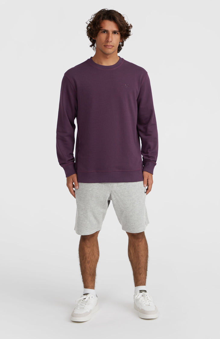 Small Logo Crew Sweatshirt | Aubergine