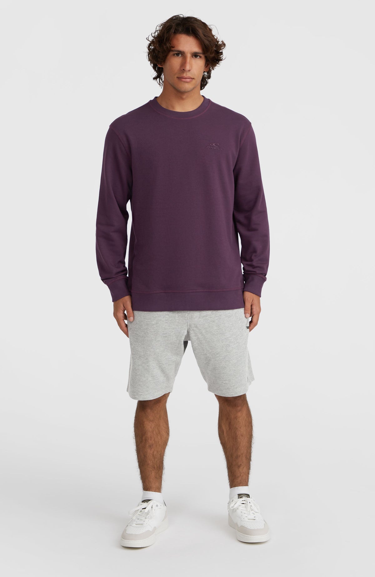 Small Logo Crew Sweatshirt | Aubergine