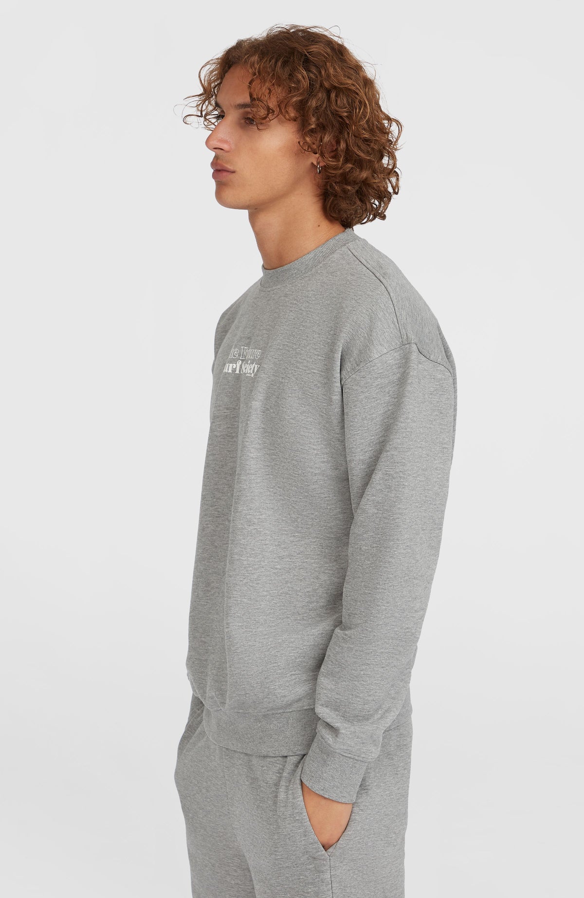 Future Surf Society Crew Sweatshirt | Silver Melee