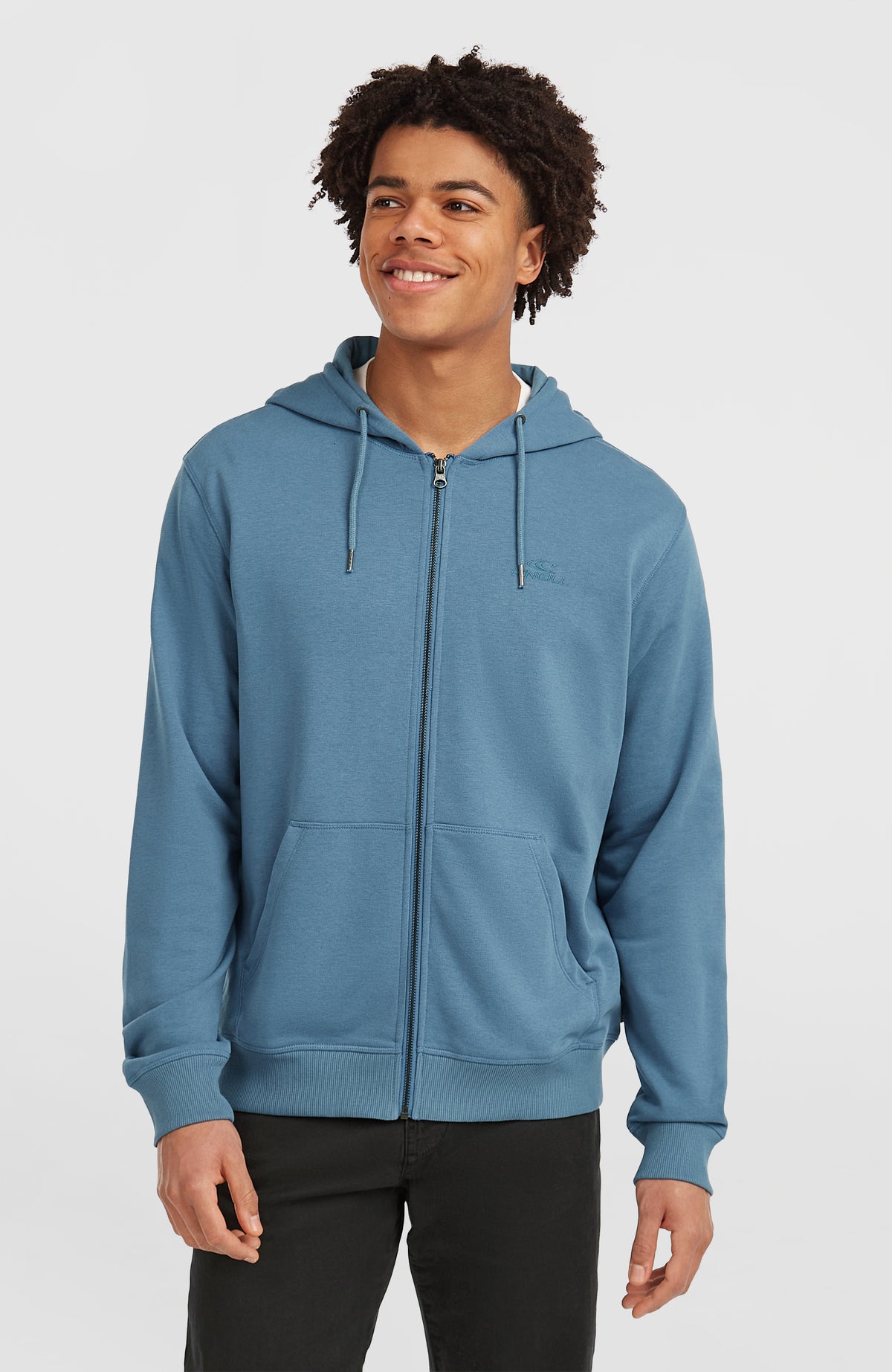Small Logo Kapuzenjacke mit Reißverschluss | Mozart Blue