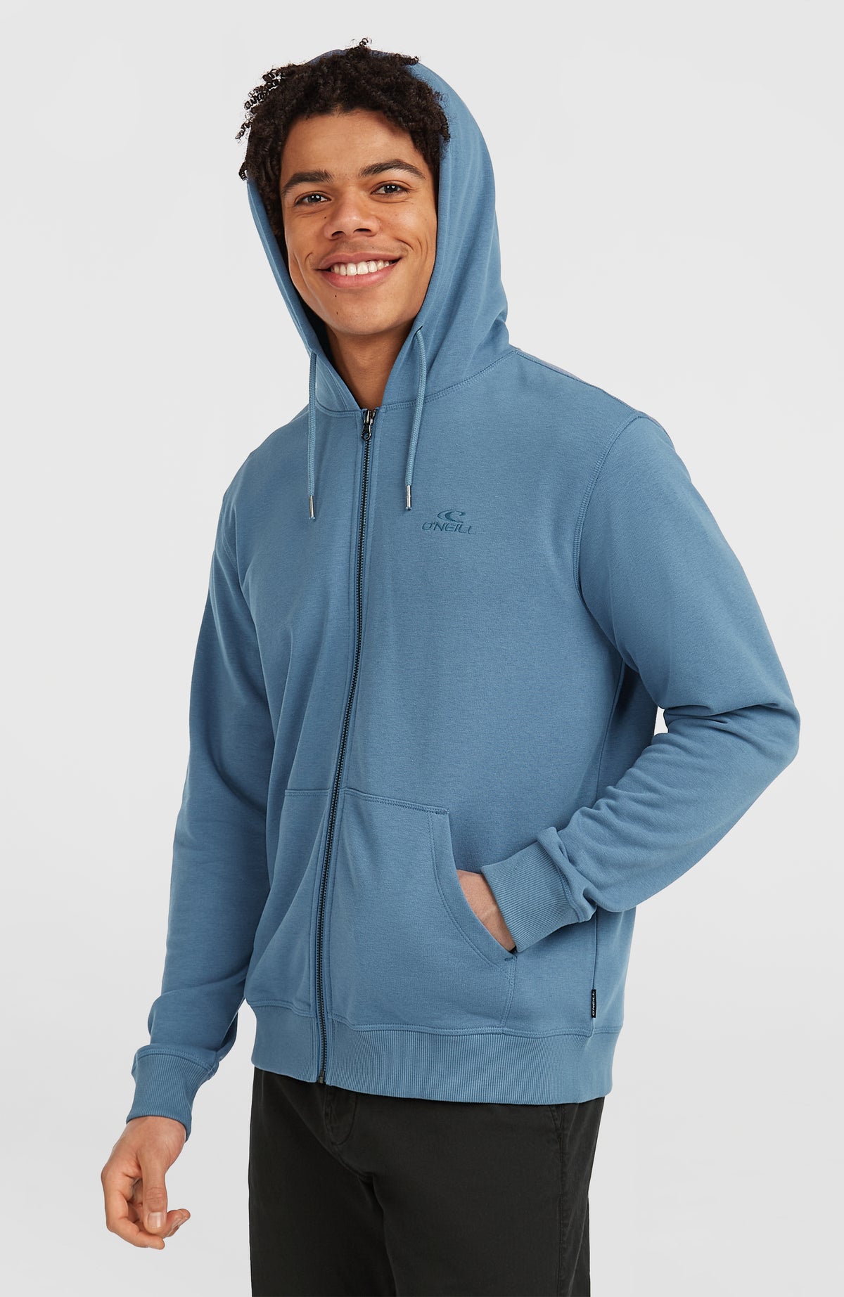 Small Logo Kapuzenjacke mit Reißverschluss | Mozart Blue
