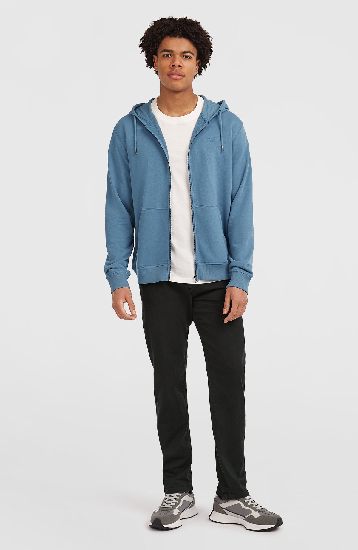 Small Logo Kapuzenjacke mit Reißverschluss | Mozart Blue