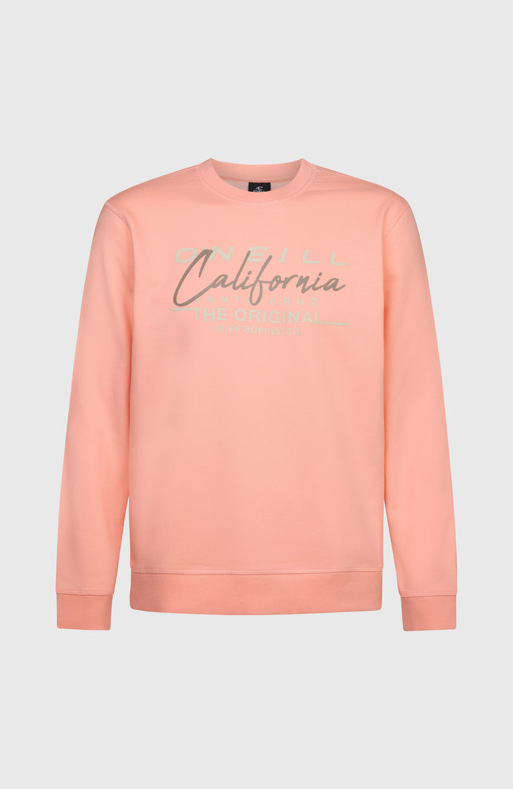 O'Neill California Graphic Crew Sweatshirt | Coral Pop
