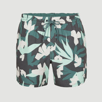 Cali Camorro 15'' Badehose | Grey Art Flower