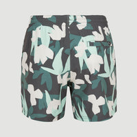 Cali Camorro 15'' Badehose | Grey Art Flower