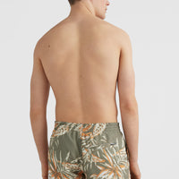 Cali Floral 16'' Badehose | Deep Lichen Tonal Floral