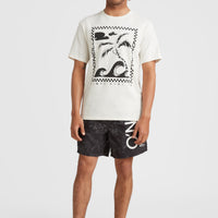 Cali Floral 16'' Badehose | Black Tonal Flower