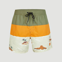 Cali Block 15'' Badehose | Beige Lost Island