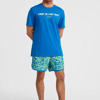 Scallop Neon 16'' Badehose | Bright Blue Neon Lights