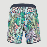 Scallop Ocean 16'' Badehose | Blue Comic Seaweed