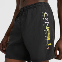 Cali Melted Print 16'' Badehose | Black Out