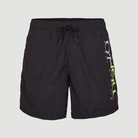 Cali Melted Print 16'' Badehose | Black Out