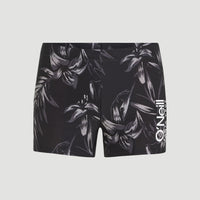 Cali Floral Racer Badehose | Black Tonal Tropican