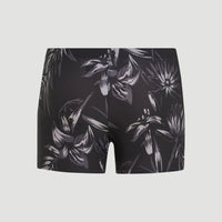 Cali Floral Racer Badehose | Black Tonal Tropican