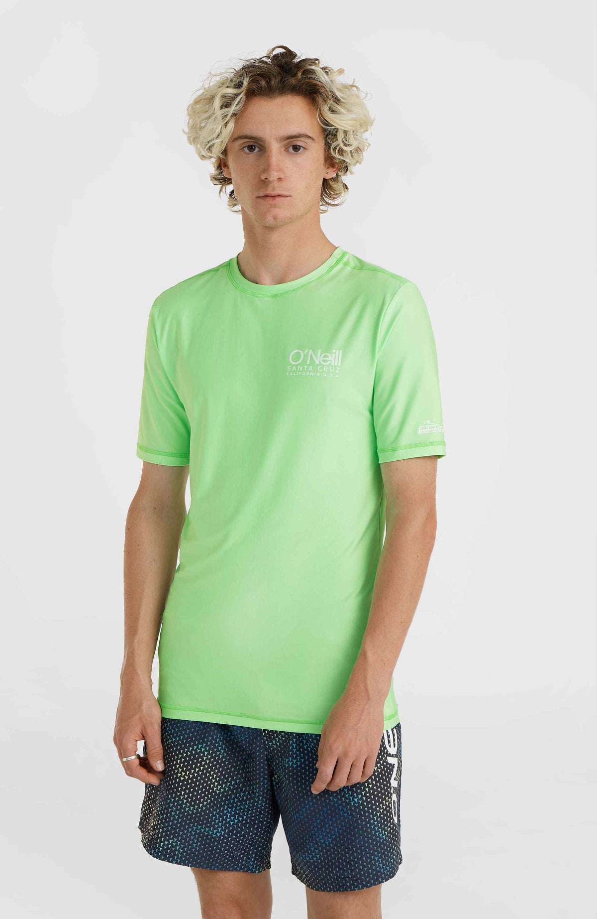 Essentials Cali Shortsleeve-Schwimmshirt | Neon Green