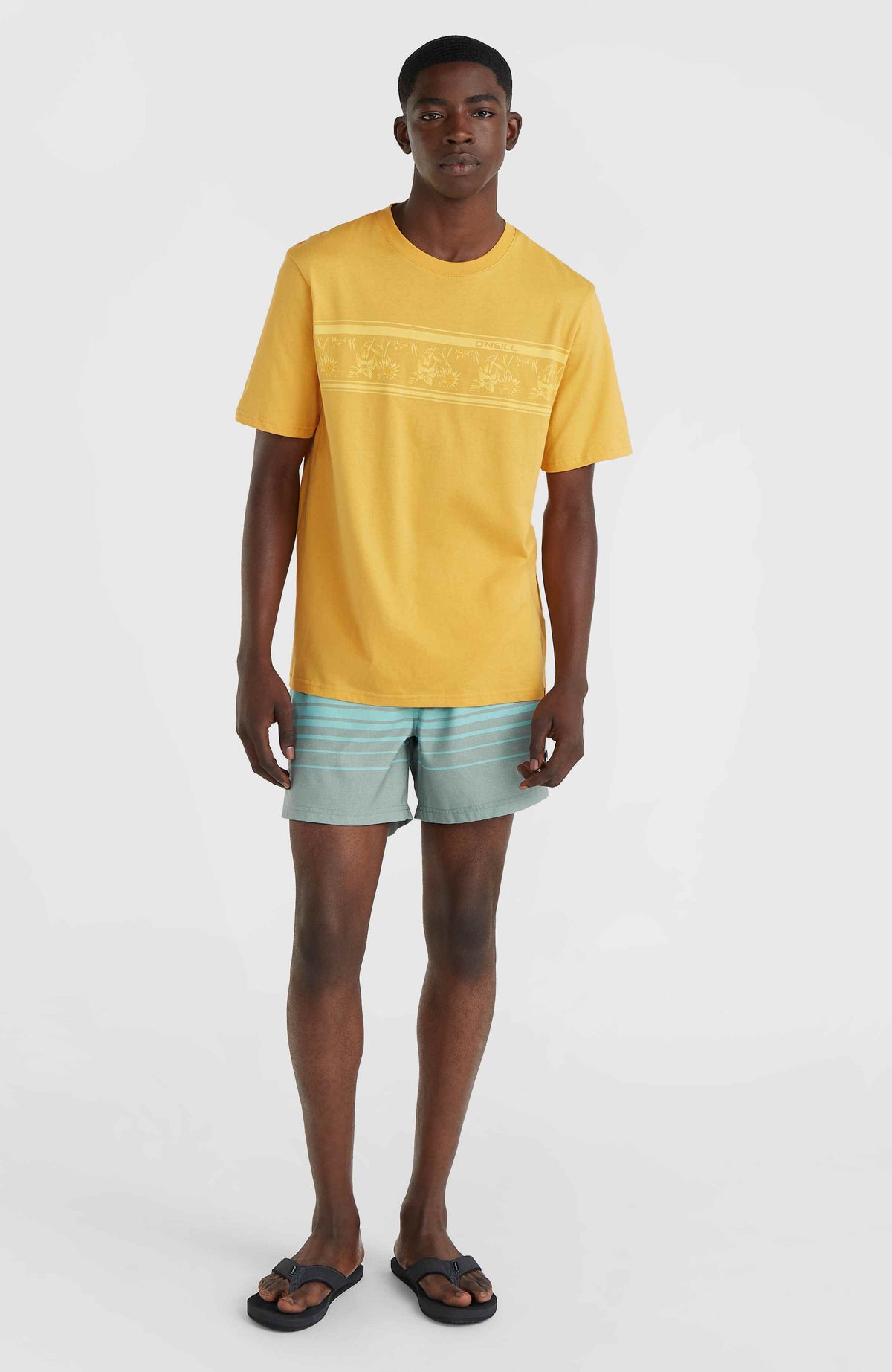 Mix and Match Cali Print 15'' Badehose | Green Mix&Match Panel Print