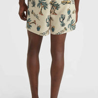 Mix and Match Cali Print 15'' Badehose | Beige Venice Beach