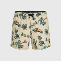 Mix and Match Cali Print 15'' Badehose | Beige Venice Beach