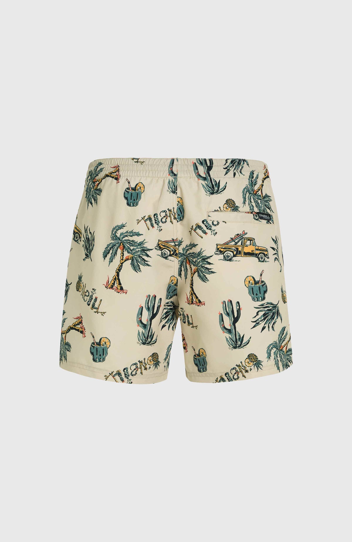 Mix and Match Cali Print 15'' Badehose | Beige Venice Beach