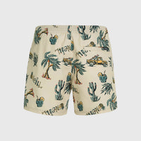 Mix and Match Cali Print 15'' Badehose | Beige Venice Beach