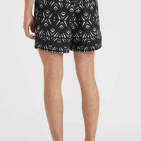 Mix and Match Cali Print 15'' Badehose | Black Fade IKAT