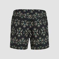 Mix and Match Cali Print 15'' Badehose | Black Fade IKAT