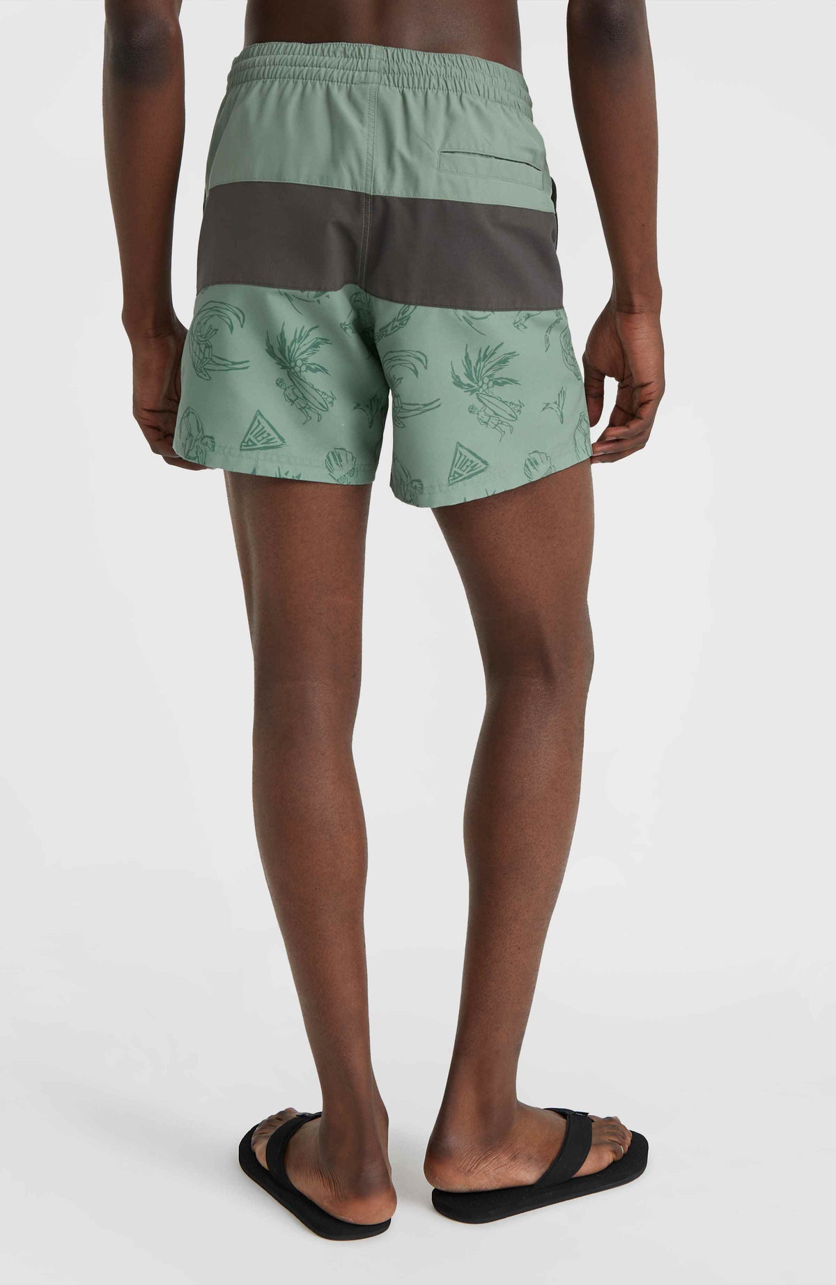 Mix and Match Cali Block 15'' Badehose | Green Vintage Surfer