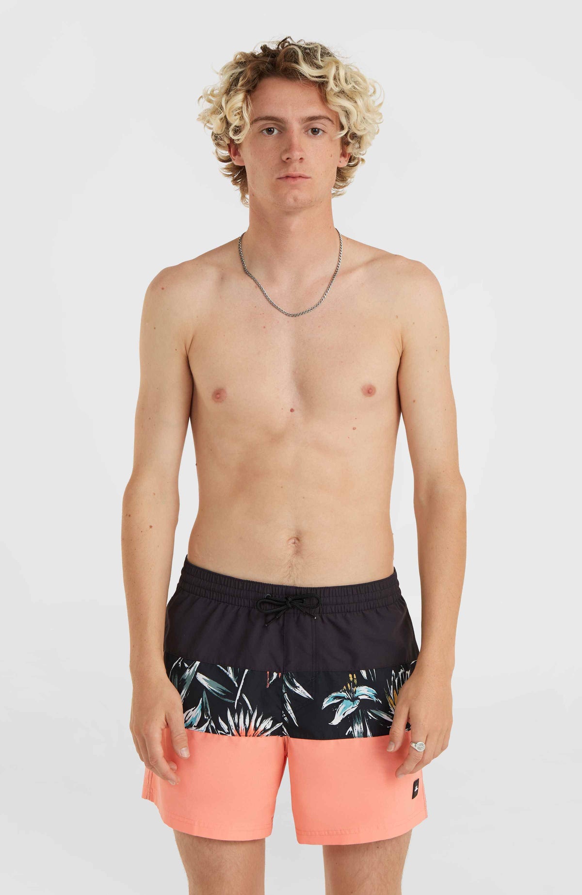 Mix and Match Cali Block 15'' Badehose | Black Tropicana
