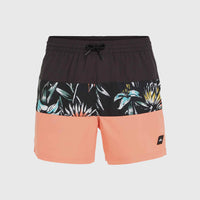 Mix and Match Cali Block 15'' Badehose | Black Tropicana