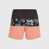 Mix and Match Cali Block 15'' Badehose | Black Tropicana