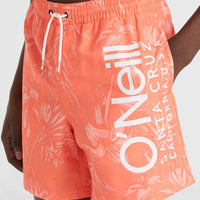 Mix and Match Cali 16'' Badehose | Living Coral Tonal Tropicana