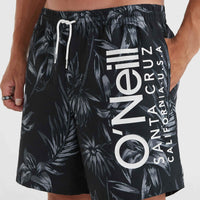 Mix and Match Cali 16'' Badehose | Black Tonal Tropican