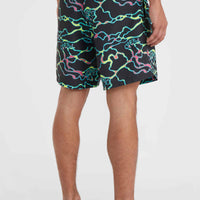 Jack O'Neill Cali Crazy 16'' Badehose | Black Ocean View