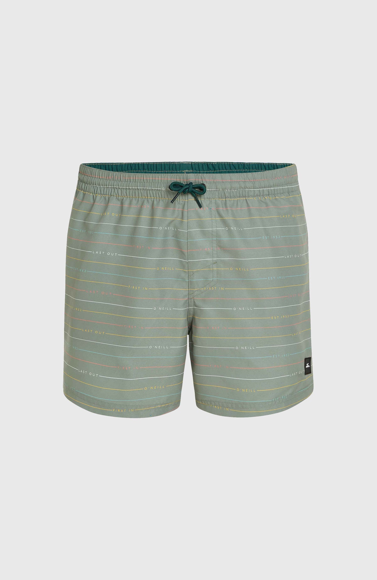 Jack O'Neill Cali First 15'' Badehose | Green First Name Stripe
