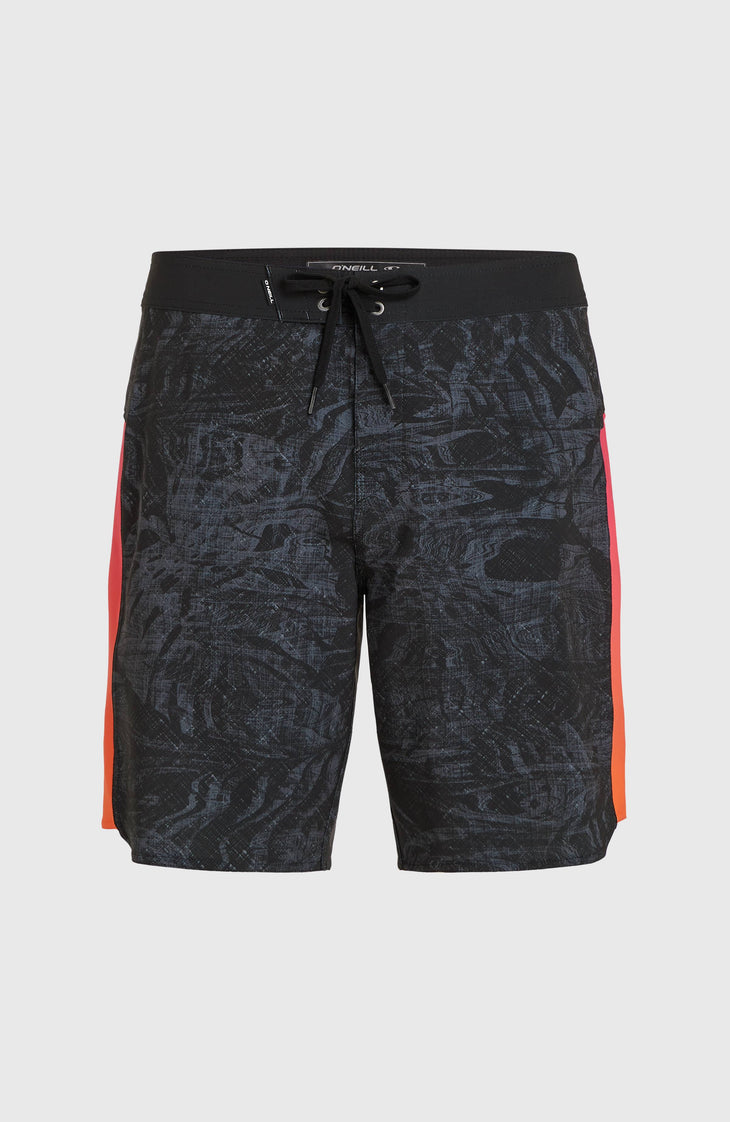 Hyperfreak Tech Panel 19'' Boardshorts | Black Pink/Orange Panel