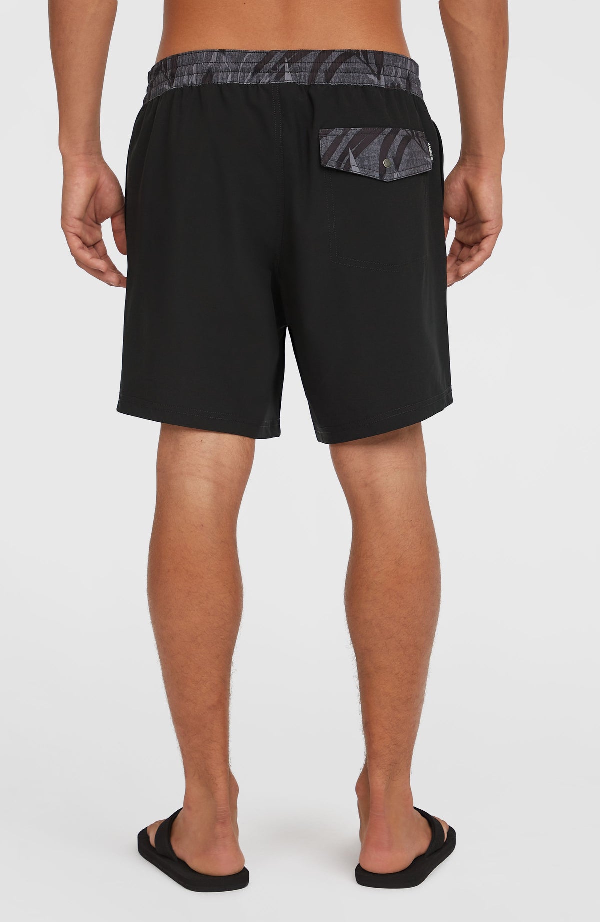 Pocket Print 16'' Badehose | Black Out