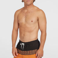 Cali Block 15'' Badehose | Orange Pressed Lines