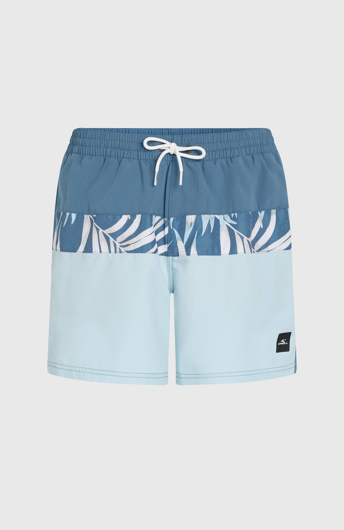 Cali Block 15'' Badehose | Blue Dipped Leaves