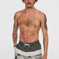 Cali Block 15'' Badehose | Green Dusty Flower