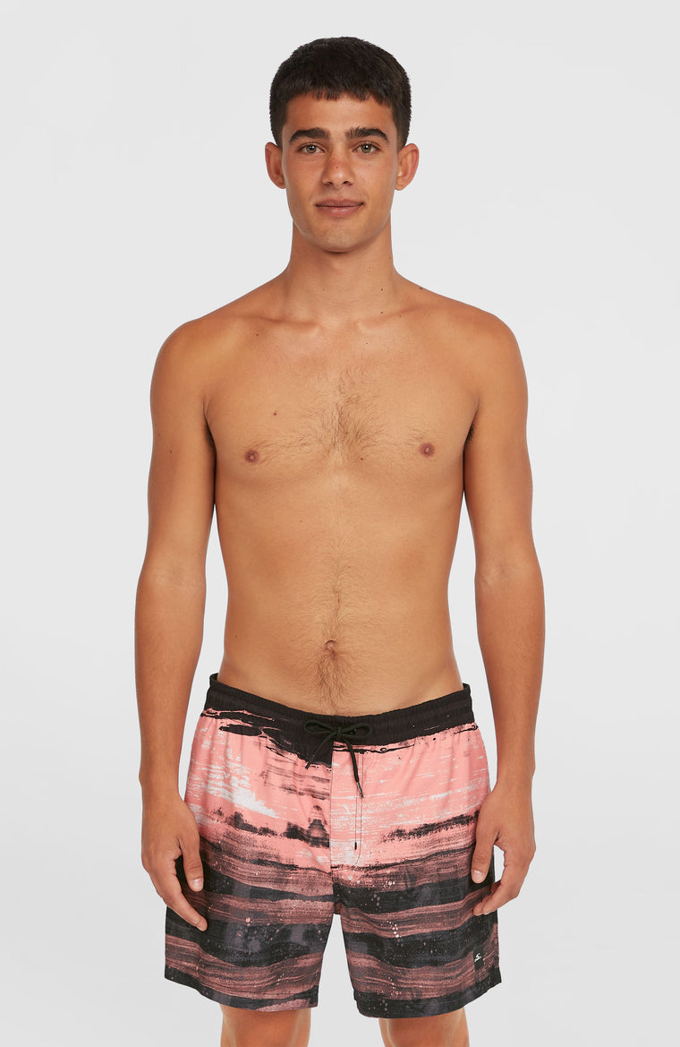 Cali Gradient 15'' Badehose | Coral Melted Texture