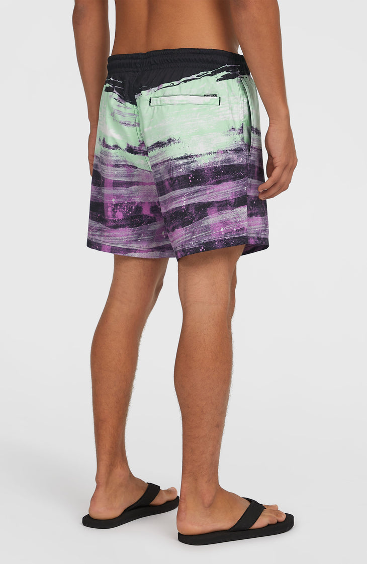 Cali Gradient 15'' Badehose | Purple Melted Texture