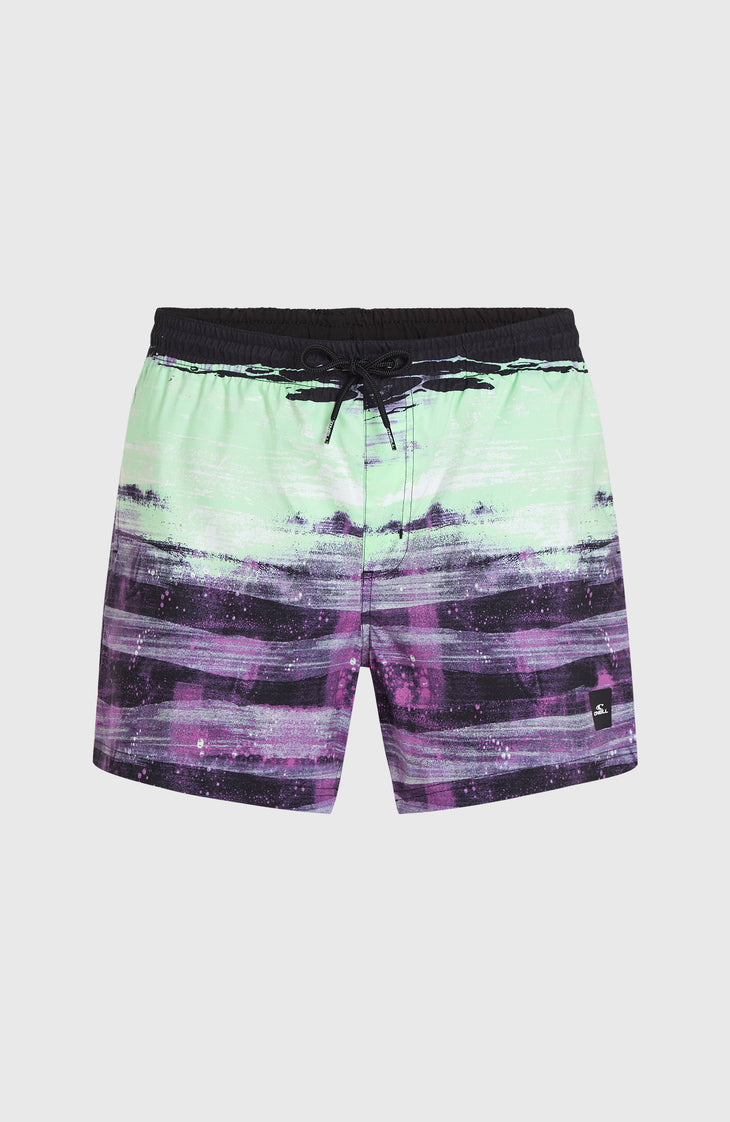 Cali Gradient 15'' Badehose | Purple Melted Texture